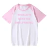 World Best Ex Girlfriend Tee – White/Pink Front