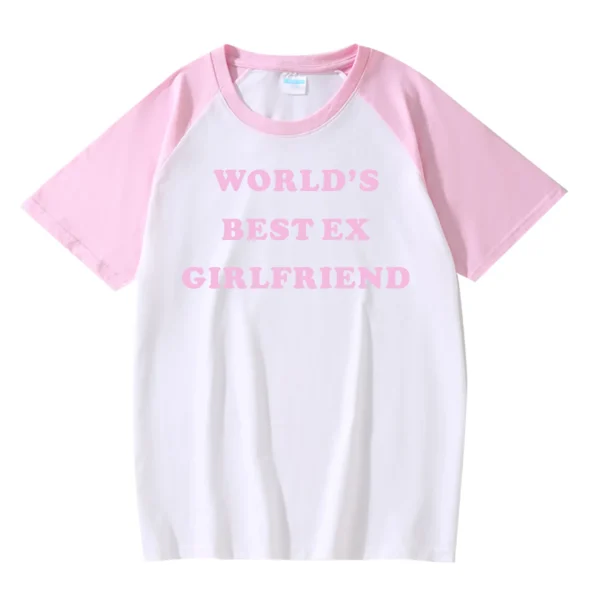 World Best Ex Girlfriend Tee – White/Pink Front