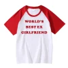 World Best Ex Girlfriend Tee – White/Red Front